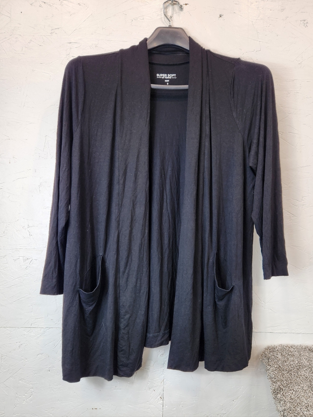 Torrid Long Sweater Duster Super Soft With Pockets Size 3 Black